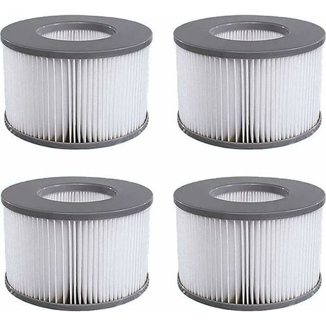 Lot de 4 Cartouches filtrantes de Rechange, pour Les mspa Whirlpool, Les Spa Chauds et piscines gonflables, Convient aux modèles de Filtre à partir de 2020 (1/4)