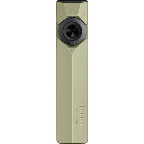 OLight ArkPro Ultra Class 1 (Olive Green) CW LED Lampe de poche avec lumière UV, laser vert, avec mo