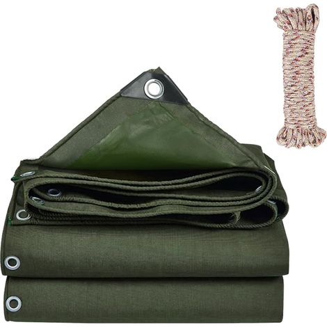 Bache 2x3m Impermeable 450 g/m² Vert Bâche Imperméable avec Oeillet et Ficelle Bâche de Protection pour Bois Camion, Piscine, Tente, Chantier de Construction (1/5)