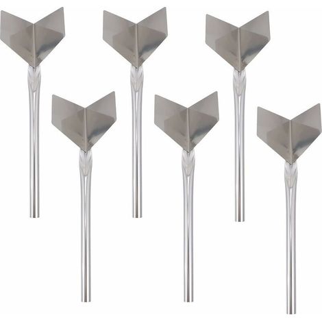 Outil d'angle en béton pour plaque de plâtre 6 pièces avec truelle à grattoir à poignée en acier inoxydable pour outils de finition d'angle extérieur 24 x 7. 5cm