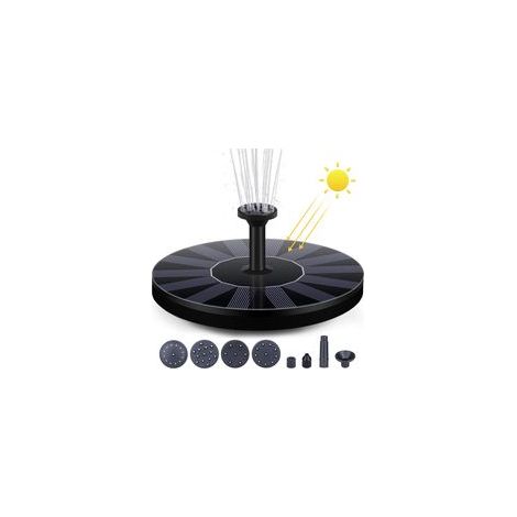 Fontaine solaire 2024 mise à niveau - Pour le jardin - Avec 6 effets - Pompe à eau solaire flottante - Pour étang de jardin ou fontaine à oiseaux