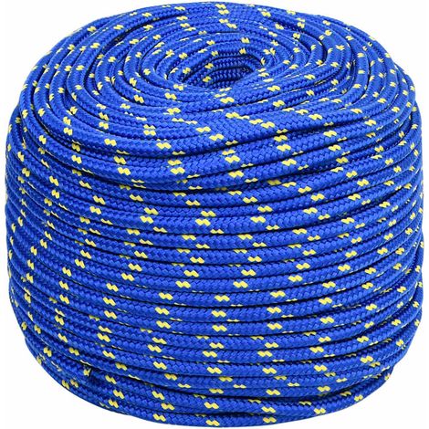 Corde de bateau, Corde de Chanvre, pour la Décoration, le Bricolage, le Jardinage Bleu 10 mm 100 m Polypropylène OIB4760E (1/5)