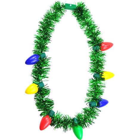 Collier de Noël en guirlandes, 7 ampoules, longueur de 85cm, illuminé pour une fête de pull amusante (1/5)