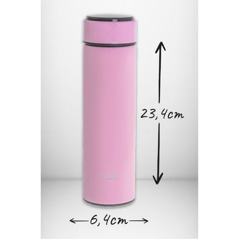 Thermos - Écran Tactile LED Température - Double Paroi Vide - 473 ml - Acier Inoxydable SS304 - Rose (1/5)