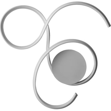 Plafonnier LED dimmable design moderne en métal Twist - Silver (1/3)