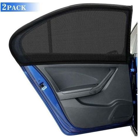 Pare Soleil para Coche y Bebé, 2 Piezas, Protección para Ventana Lateral, Antiinsectos, para Niños y Animales, Compatible con el 98% de los Vehículos (1/4)