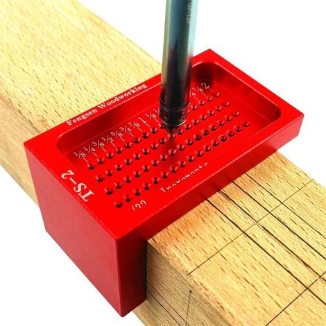 Règle de traçage pour menuiserie TS-2, type T, calibre pour trous croisés - Crezuo