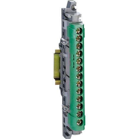 Legrand – Borniers de répartition isolés IP 2X terre 1 connexion 6 à 25mm² – Longueur 113mm – Pour installations électriques professionnelles