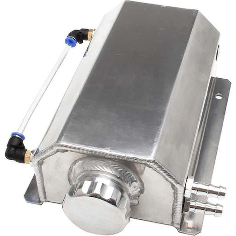 Pot de refroidissement universel 2L carré, réservoir de trop-plein pour liquide de refroidissement, récipient en alliage d'aluminium (1/5)