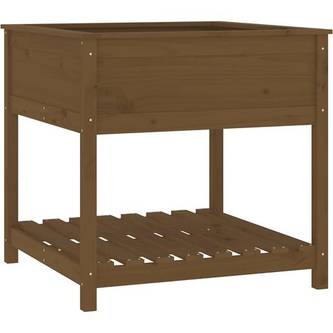 Maison Exclusive - Fioriera con Mensola Ambra 82,5x82,5x81 cm Legno Massello Pino
