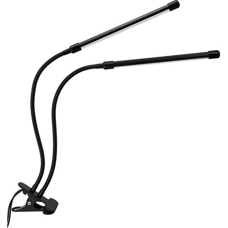 Lampe horticole LED à spectre complet pour plantes d'intérieur, à 2 têtes avec pince, idéale pour la culture en intérieur.-AquaForge (1/5)