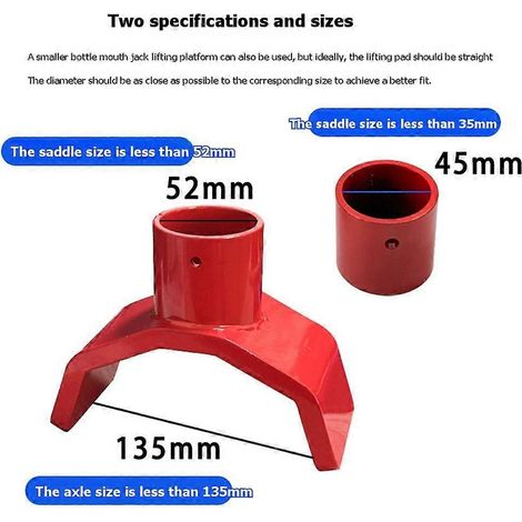 Mehrzweckadapter für Flaschenheber, 52-mm-Hubstange, Sattelheberbasis, Stahl, kompatibel mit Flaschenhebern von 52 mm oder weniger. (1/5)