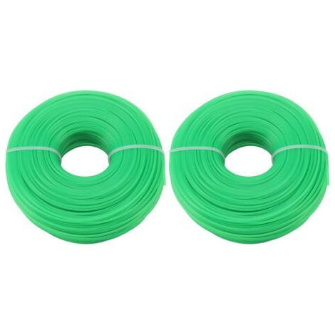 2 Stück 1,6 mm x 100 m Schneidfaden für elektrische Gartenrasenmäher, Grün (1/5)