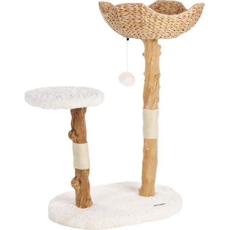 Arbre a chat design avec corde et panier
