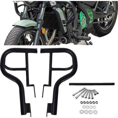 Protector de motor, acero de alta resistencia, ajuste a medida, compatible con Kawasaki Vulcan S VN650 2015-2020, acabado con recubrimiento en polvo, fácil instalación. (1/5)