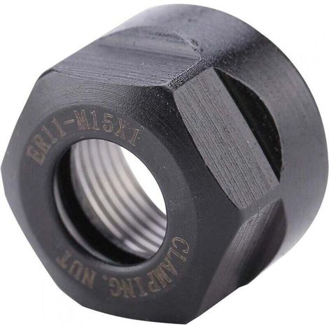 1 écrou de serrage de type ER11 pour mandrin (noir M15 x 1 ER11A)