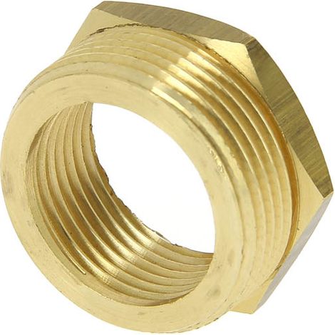 Anquier – Réduction laiton 6 pans mâle 1"1/4 femelle 1" – Filetage 33-26 – Norme A.C.S. NF EN 12164 – Pour installations sanitaires (1/5)