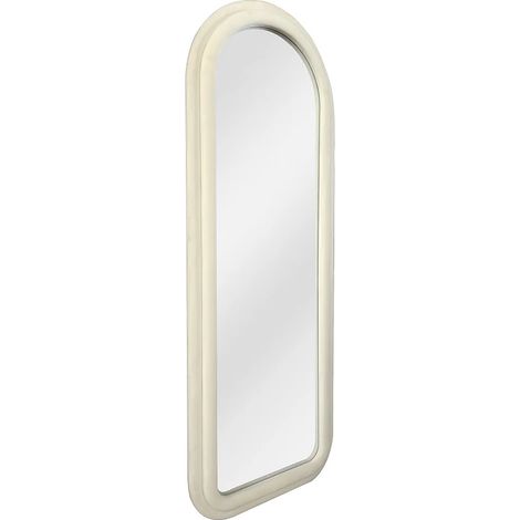 Specchio ad arco in velluto - L. 60 x H. 160 cm - Crema - RISALI (1/4)