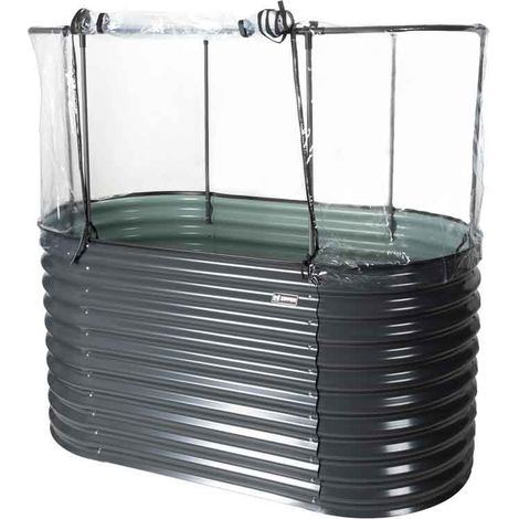 Mini serra per piante in acciaio con copertura 150 cm Zipper zi-bgwh150