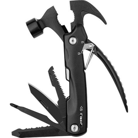 Marteau multifonction,Pince Multifonctions,Multitool Couteau Multifonction Randonnée Accessoires Kit Survie Camping Cadeaux pour Hommes Cadeau de Fête des Pères-LIAIKI (1/5)