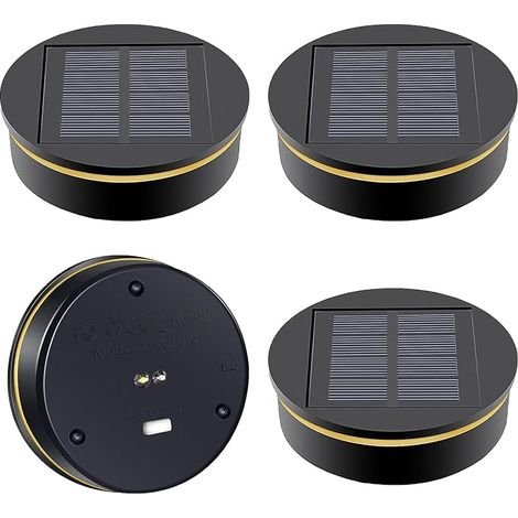 Set di 2 luci solari di ricambio da 8 cm, luci solari di ricambio con LED bianco/caldo, scatola batteria solare da 800 mAh, pannelli solari da giardino a LED di ricambio per luci (1/5)