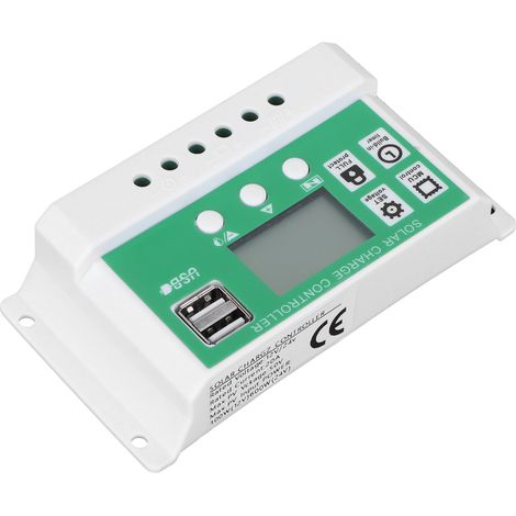 Régulateur de Charge Solaire PWM 20A avec Affichage LCD pour 12V/24V et Suivi Automatique (1/5)