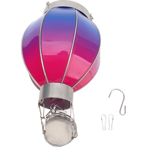 Ortviai Lanterne Solaire en Forme de Montgolfière en Fer – Décoration Extérieure Automatique pour Jardin, Cour ou Camping (1/5)