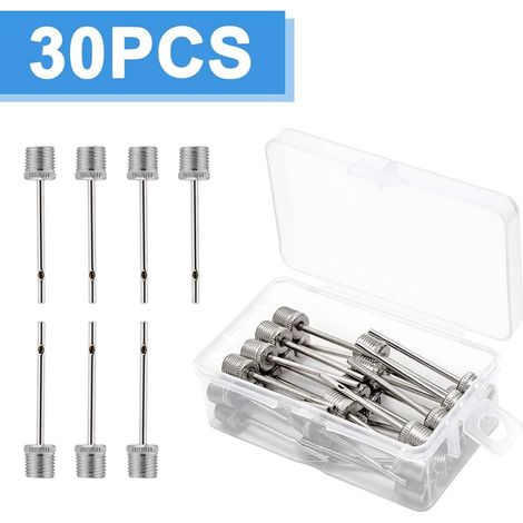 Lot de 30 aiguilles de gonflage pour ballon avec boîte de rangement - Adapté au football, basketball, volleyball et sports de ballon (1/5)