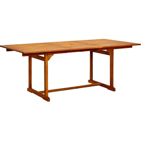 Table à dîner de jardin (150-200)x100x75 Bois d'acacia massif (1/5)