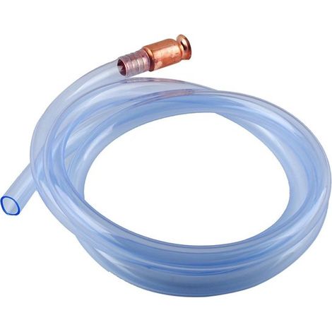 Saugpumpe – Manuelle Transferpumpe für Benzin, Diesel, Flüssigkeiten und Wasser – 1/2-Zoll-Ventil – Hochwertiger Schlauch mit Messinganschlüssen – 240 cm