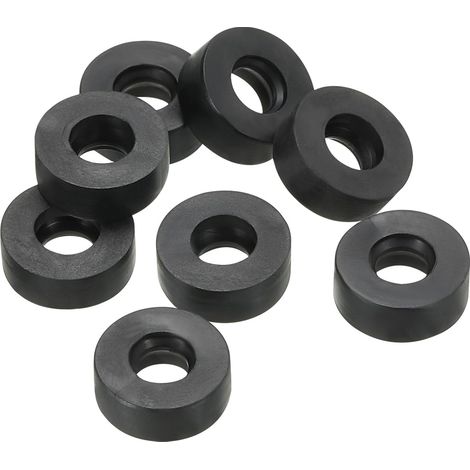 Joint Plat En Caoutchouc M6, Lot De 8, Diamètre Intérieur 6mm, Diamètre Extérieur 12mm, Épaisseur 4.5mm, Bague D'étanchéité Pour Robinet, Tuyau D'eau, Boulon De Fixation, Noir (1/5)