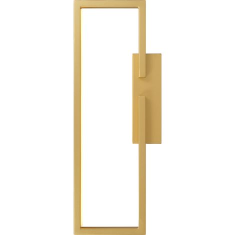 SQR - Lampada da parete rettangolare a LED da 40 cm, 8 W, minimalista, moderna, color oro (1/4)
