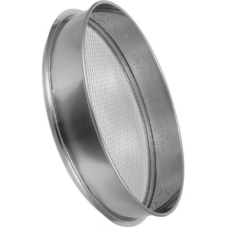 Tamis à Roches en Acier Inoxydable Argenté 10 Mailles Trous de 2mm, Outil de Tamisage du Sol Facile à Manipuler pour Jardinage Classique (1/5)