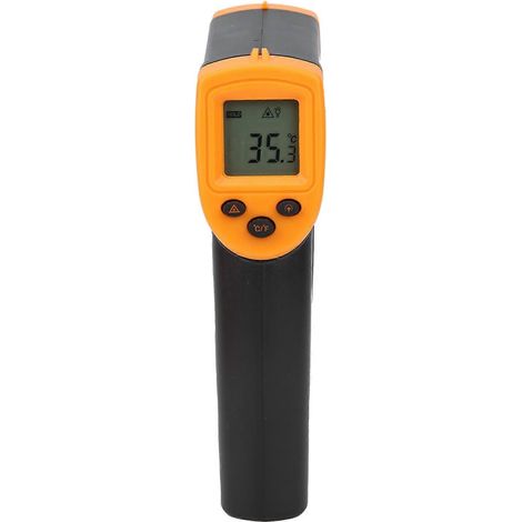 HW600 Berührungsloses Thermometer LCD Infrarot Digitales Temperaturmessgerät (Gelb)