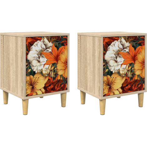 Maison Exclusive - Armadio da Notte GENNEP 2 pz Rovere Sonoma 36 x 33 x 50 cm (1/5)