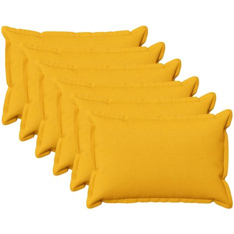 Housse de coussin 6 pcs HOUTEN Jaune clair 50 x 80 cm vidaXL