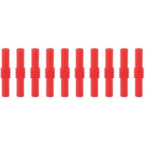 10 Stück 4 mm isolierte Bananenstecker-Verlängerungsstecker (Buchse auf Buchse) für Elektronik