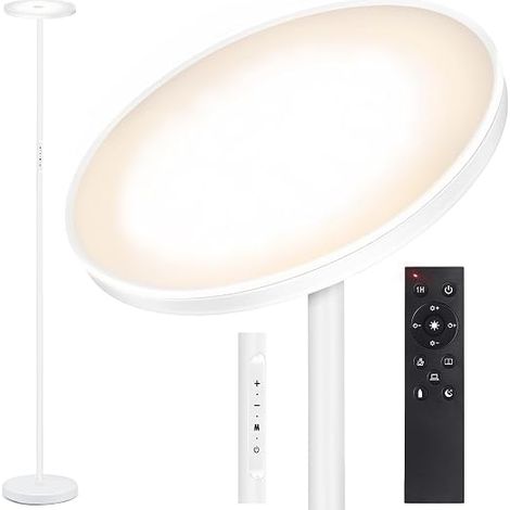 LED Floor Lamp, 30W/3000LM, 3000K-6000K, White