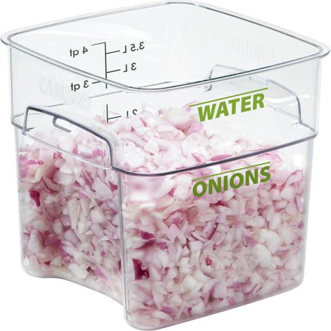 Boîte carrée FP Polycarb 3.8 litres - Lot de 6 - Cambro