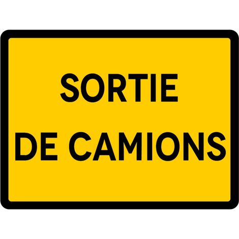 Signalisation de Travaux Temporaires Panneaux de Travaux Temporaires. Danger Chantier Temporaire - Sortie de camions - Panneau rétroréfléchissant