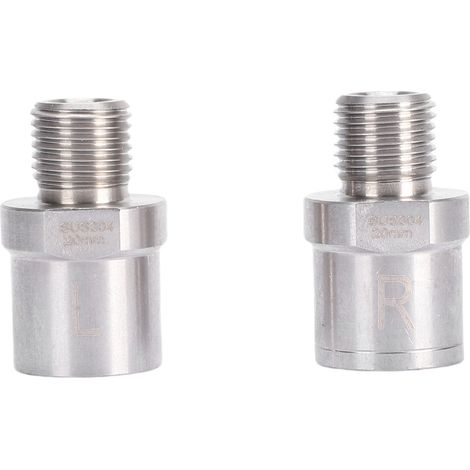 Paar Fahrradpedaladapter, 1/2-Zoll-Außengewinde aus Edelstahl auf 9/16-Zoll-Innengewinde, Fahrradkurbelverlängerungen (1/5)