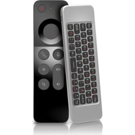 EASYCOMFORT Mini Clavier Sans Fil W3 2.4G avec Gyroscope IR et Télécommande Vocale - Pour Android TV Box (1/5)
