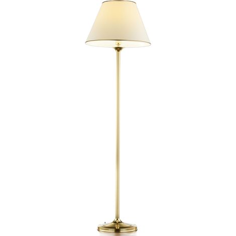 Lampada da terra ottone satinato ecru E27 15W Jupiter (1/2)