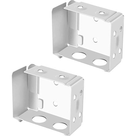 (Weiß) Set mit 2 Montagehalterungen für Jalousien – Paar rechteckige Halterungen für Jalousien/Holz 50 mm (1/5)