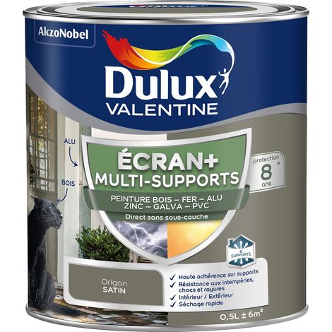 ECRAN+ MULTI-SUPPORTS EXTERIEURE - Peinture en Phase Aqueuse Éxtérieur - Satin Origan 0,5 L - Dulux Valentine