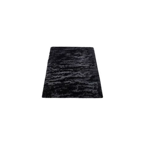 Noir 120x160 cm, Tapis Shaggy Tapis de salon Fausse fourrure Longue peluche et moelleuse Couleur unie (1/5)
