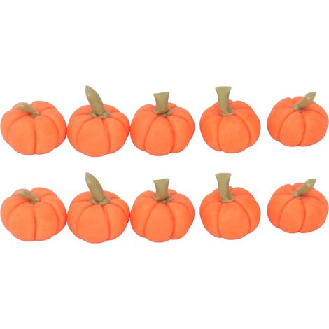 10 citrouilles miniatures, échelle 1:12, en argile artificielle, décoration réaliste, mini-citrouilles pour Halloween. (1/5)