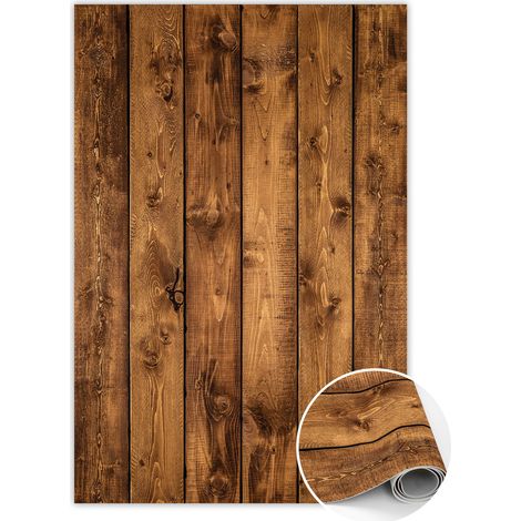 Tapis Vinyle pour le sol en PVC - Antidérapant - Protection pour le Sol - Planches verticales - 60x90 cm