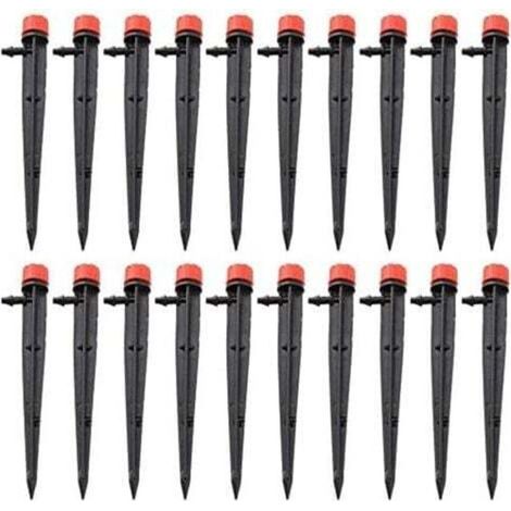 Lot de 60 goutteurs d'irrigation réglables, micro-gouttes, 8 sorties d'eau, outil d'arrosage de jardin
