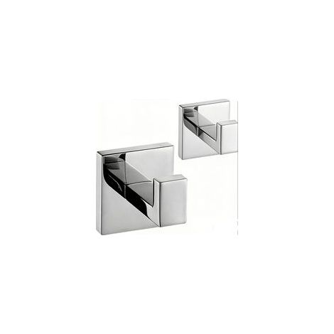 2PCS Home Patère à Crochet pour Peignoir Salle de bain WC Manteau Serviette Chapeau en Acier Inoxydable ，Chrome fini chrome